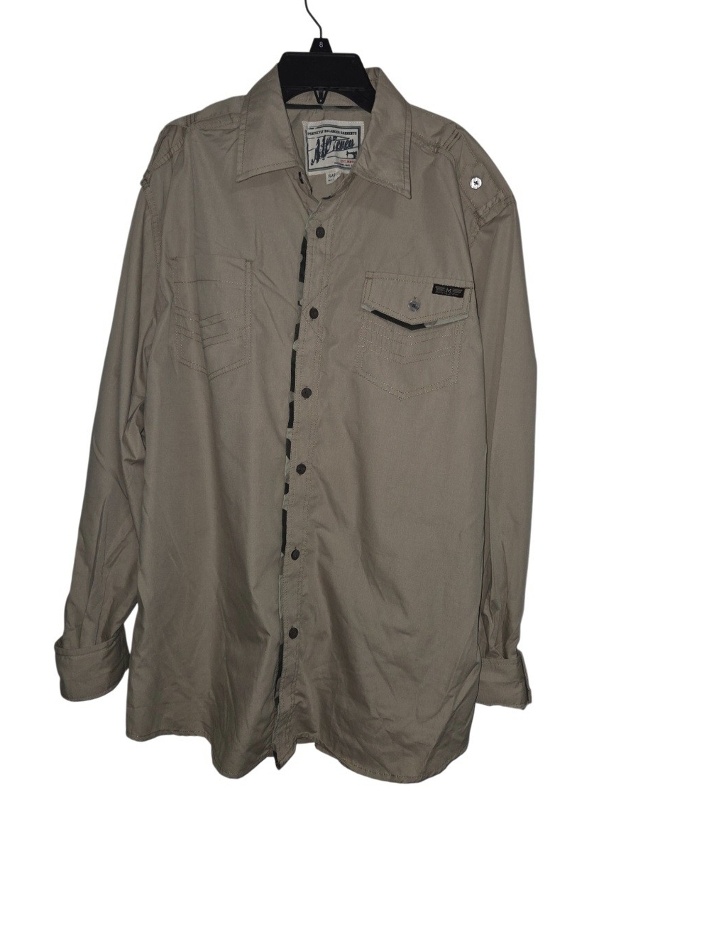 Mo7 even Men's Lightweight Shirt Jacket - Khaki